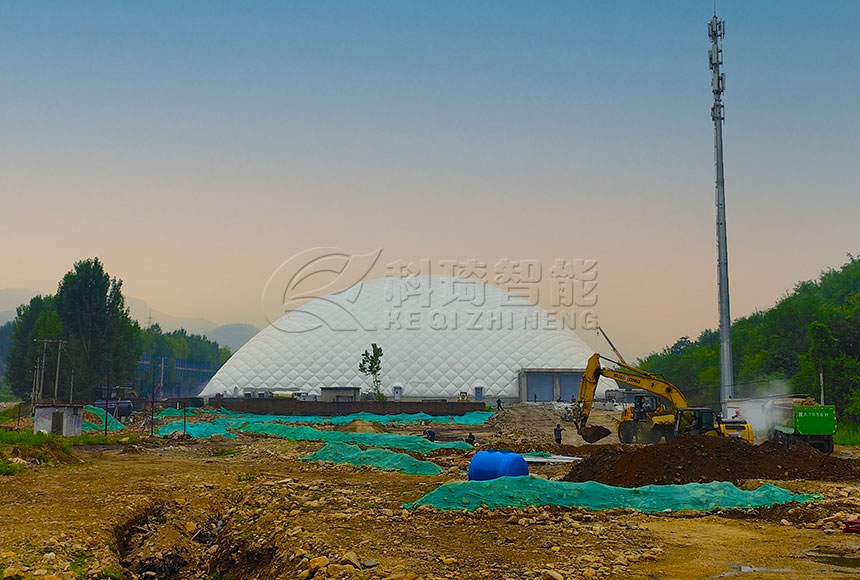 氣膜工業(yè)倉(cāng)儲(chǔ)_石家莊井陘石料廠(chǎng)氣膜儲(chǔ)料倉(cāng)項(xiàng)目