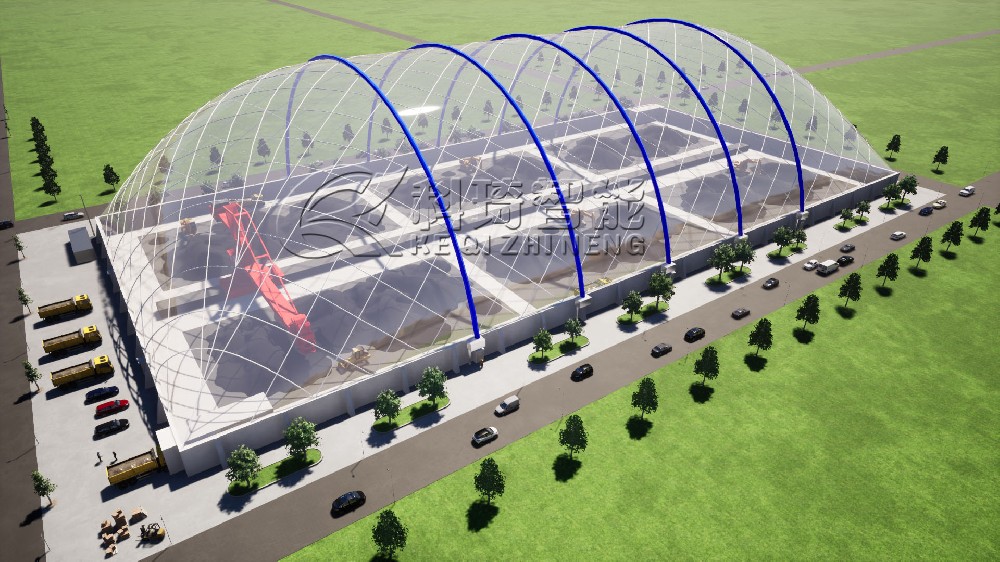 氣膜建筑行業(yè)動態(tài)_封閉氣膜煤場來襲：?煤場的 “綠色盾牌”